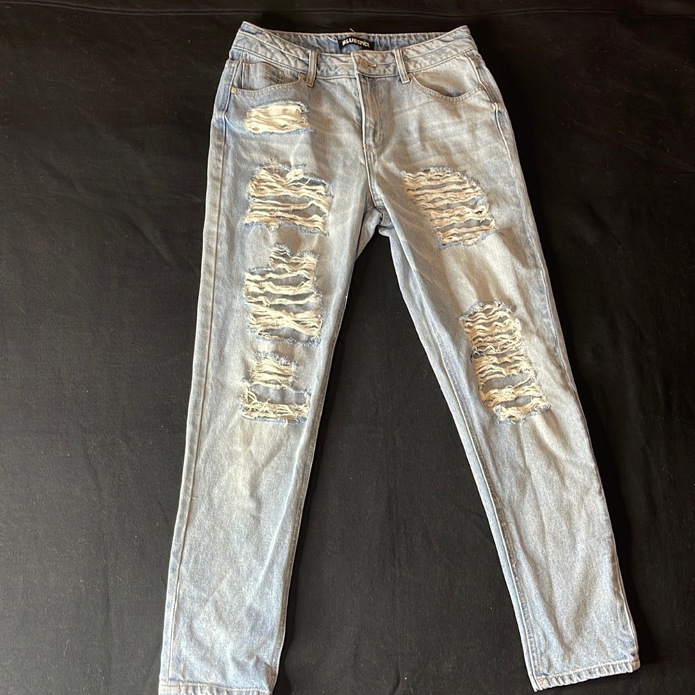 Light Wash Blue Jean Pants